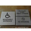 Sinalización ADA Signos de braille táctiles de aceiro inoxidable